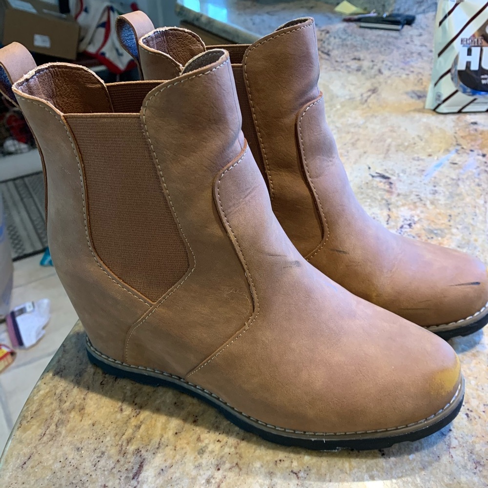 Brown Wedge Brown Booties